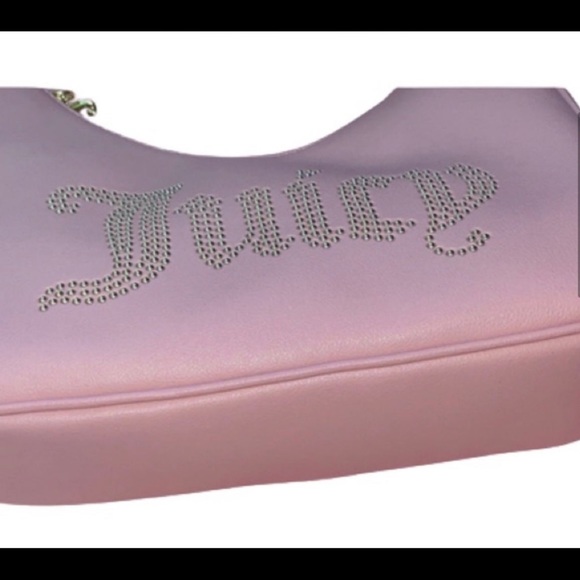 NEW Juicy Couture Pink Clay Obsession Crossbody Bag With Rhinestones+Gold - Picture 8 of 13